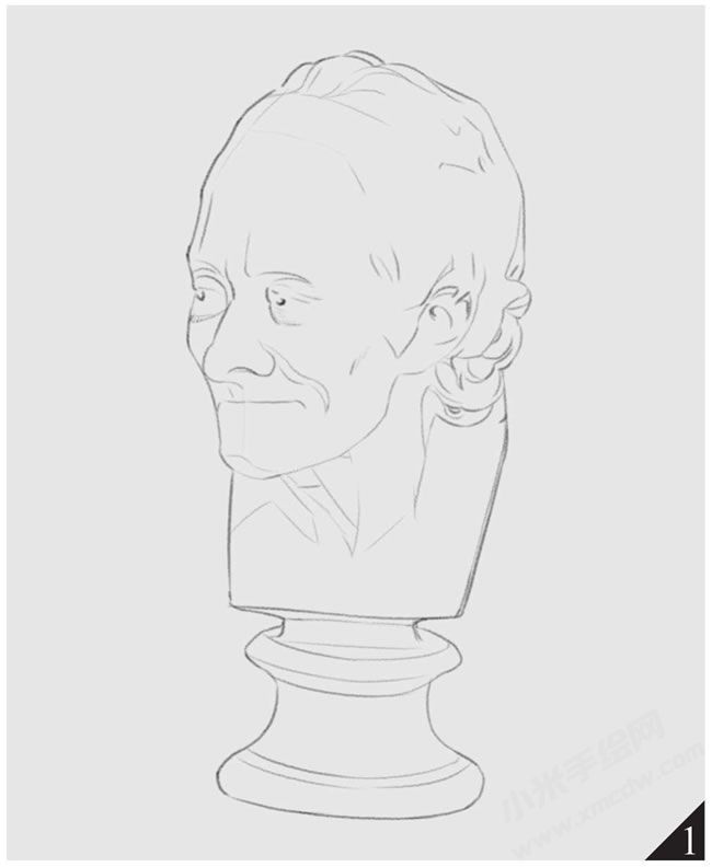 伏爾泰的素描畫法步驟圖示01.jpg