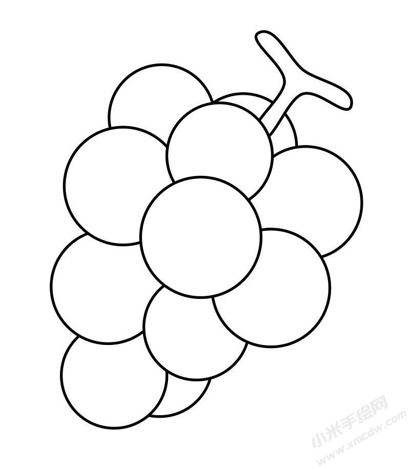 葡萄簡(jiǎn)筆畫圖片