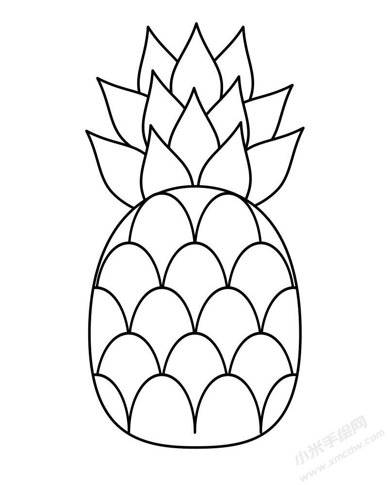 菠蘿簡筆畫圖片