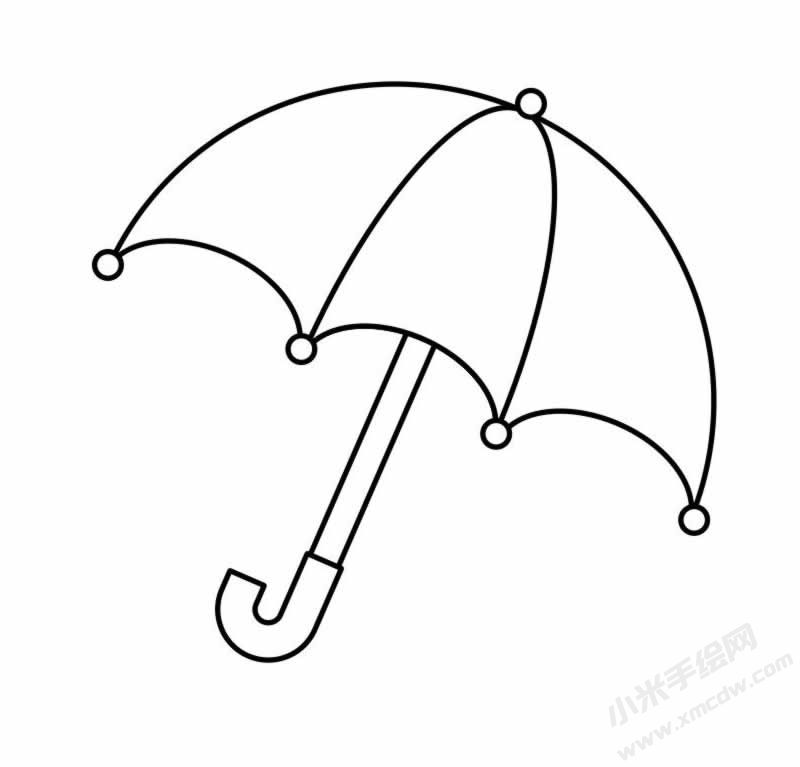 雨傘簡筆畫圖片