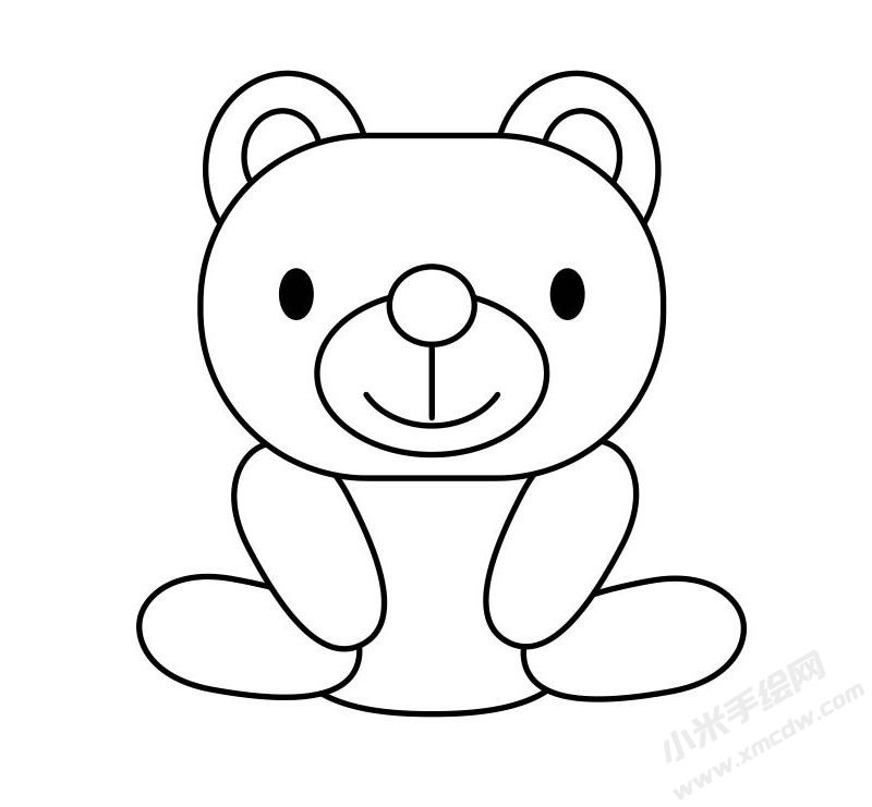 泰迪熊玩具簡(jiǎn)筆畫圖片