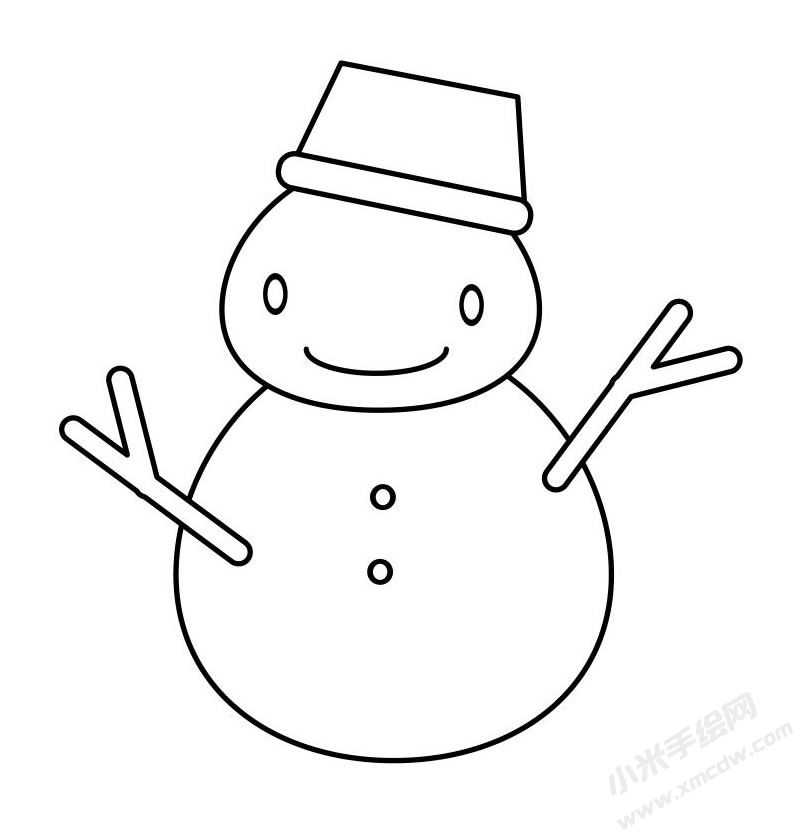 雪人簡(jiǎn)筆畫(huà)圖片