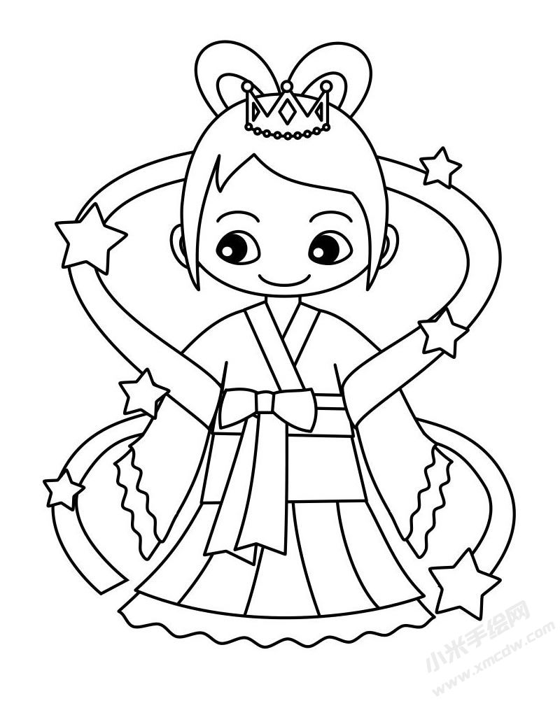 仙女簡筆畫圖片