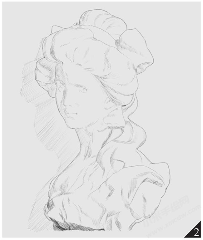 西洋少女胸像的素描畫法步驟圖示02.jpg