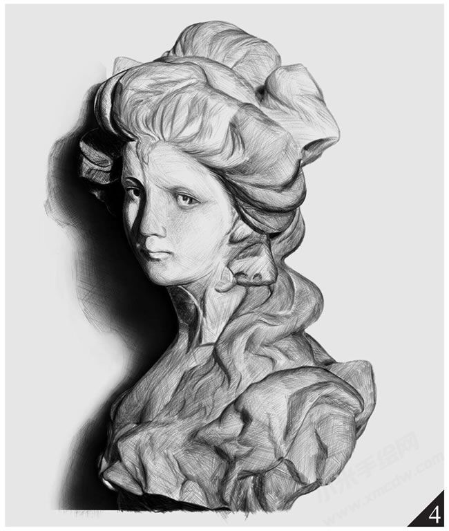 西洋少女胸像的素描畫法步驟圖示04.jpg