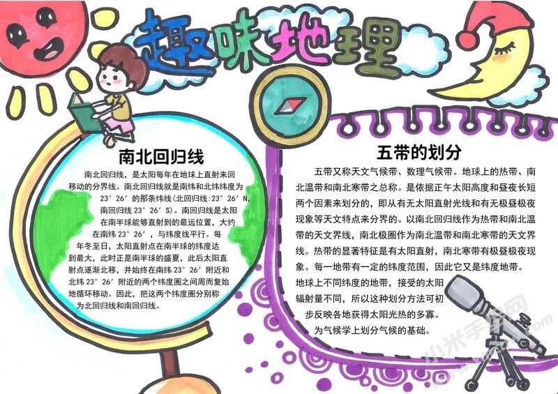趣味地理手抄報模板有字版.jpg