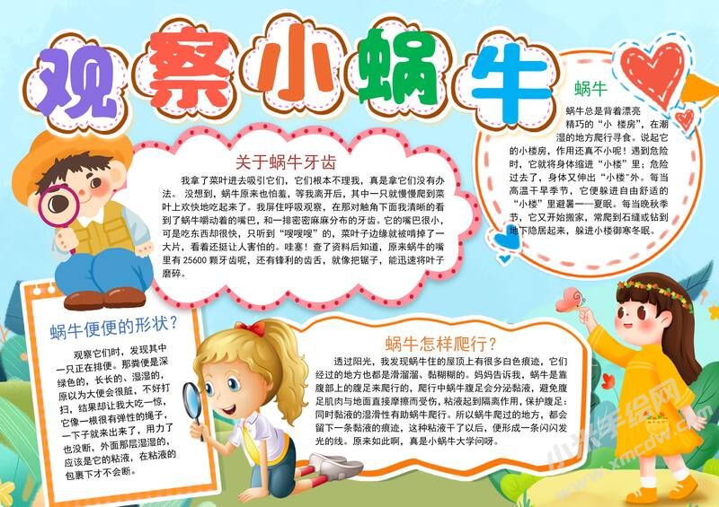 觀察小蝸牛手抄報(bào)模板有字版.jpg