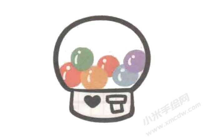 扭蛋機(jī)簡(jiǎn)筆畫(huà)繪制步驟圖示03.jpg
