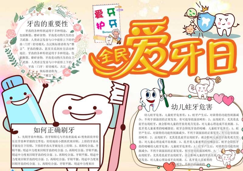 全民愛牙日手抄報(bào)內(nèi)容模板有字版.jpg