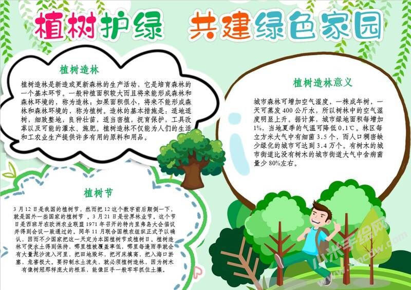 植樹(shù)護(hù)綠共建綠色家園手抄報(bào)模板有字版.jpg