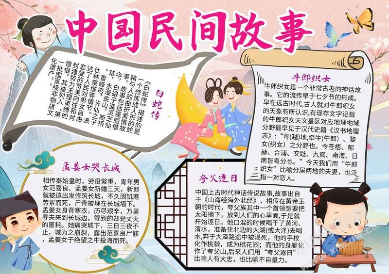 中國民間故事手抄報模板有字版（第二版）.jpg