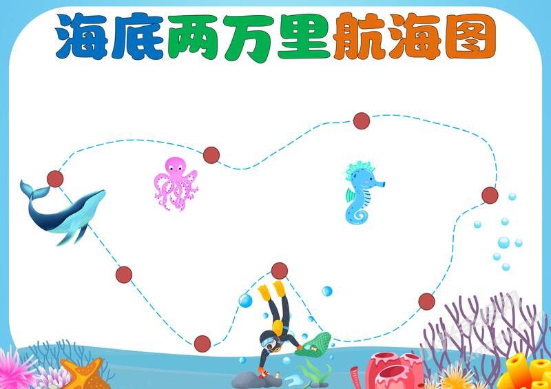 海底兩萬里航海圖手抄報模板無字版.jpg