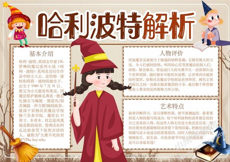 哈利波特解析手抄報模板有字版（第二版）.jpg
