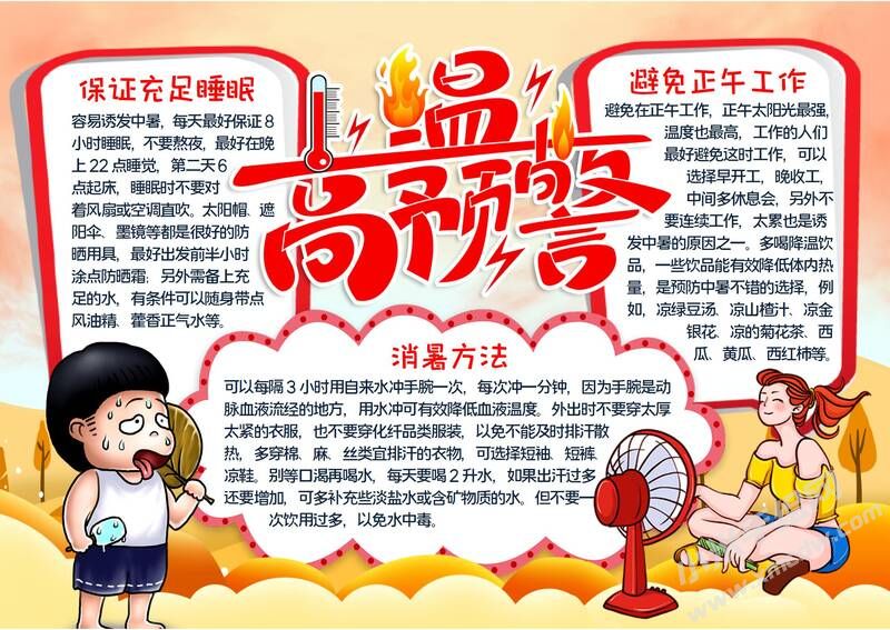 高溫預(yù)警手抄報(bào)模板有字版（第二版）.jpg