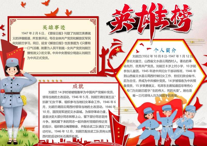 緬懷英雄劉胡蘭手抄報(bào)模板有字版.jpg