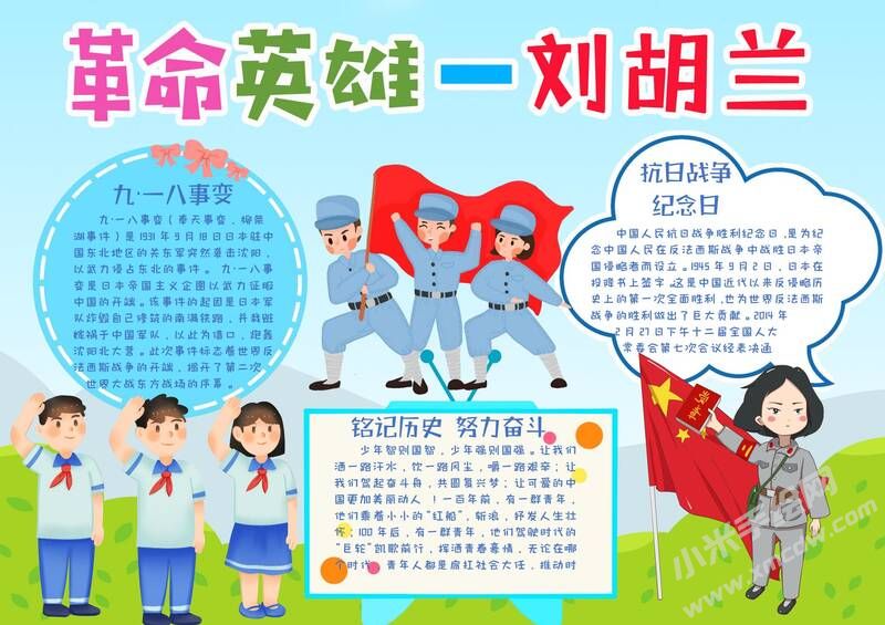 革命英雄劉胡蘭手抄報(bào)模板有字版.jpg