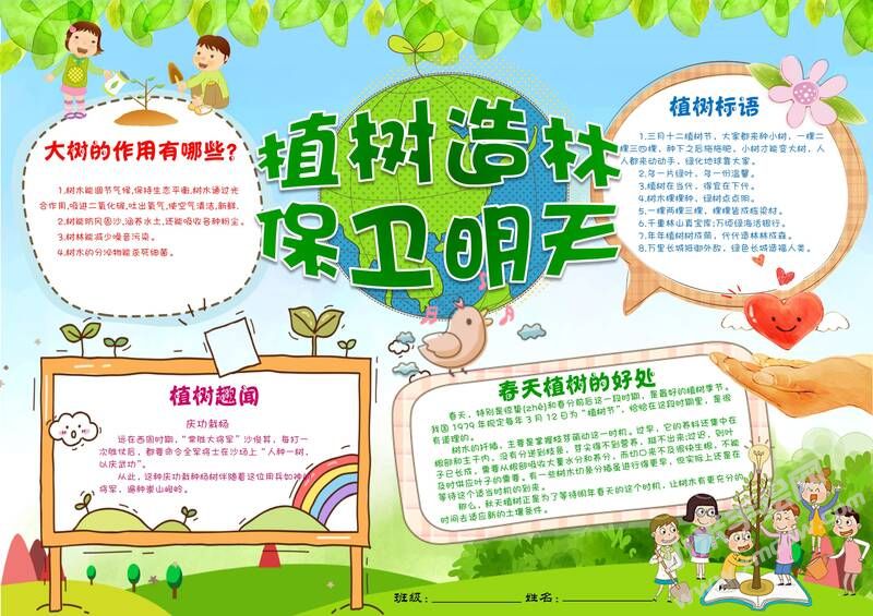 植樹(shù)造林保衛(wèi)明天手抄報(bào)模板有字版.jpg