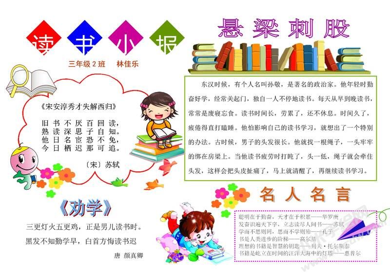 懸梁刺股手抄報(bào)模板有字版.jpg