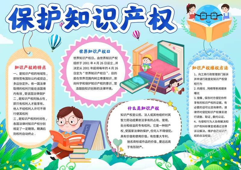 保護(hù)知識(shí)產(chǎn)權(quán)手抄報(bào)模板有字版（第二版）.jpg