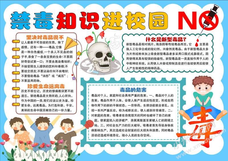 禁毒知識進校園手抄報模板有字版（第二版）.jpg