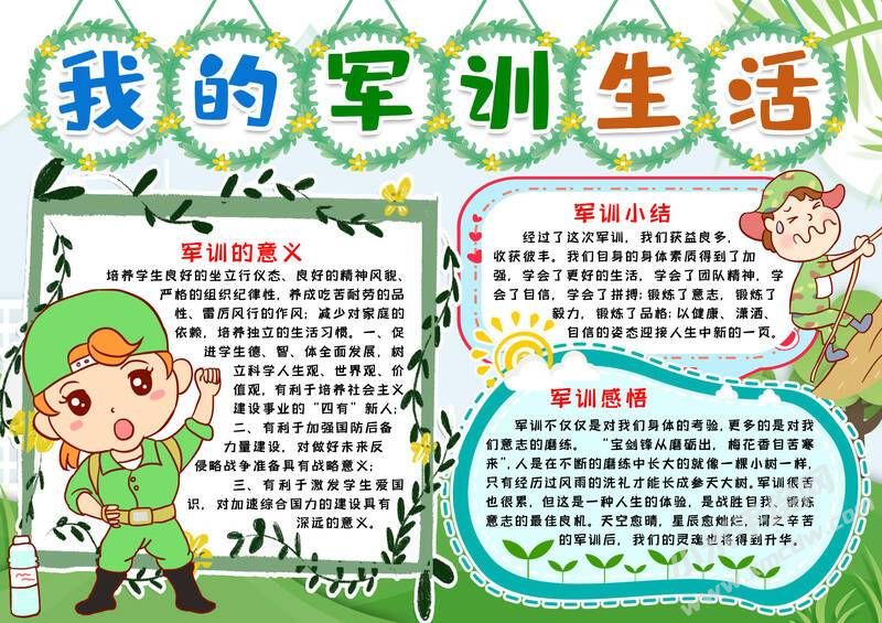 我的軍訓生活手抄報模板有字版.jpg