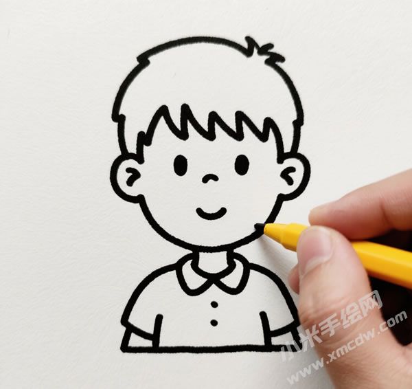 小男孩簡筆畫的步驟教程圖片01.jpg