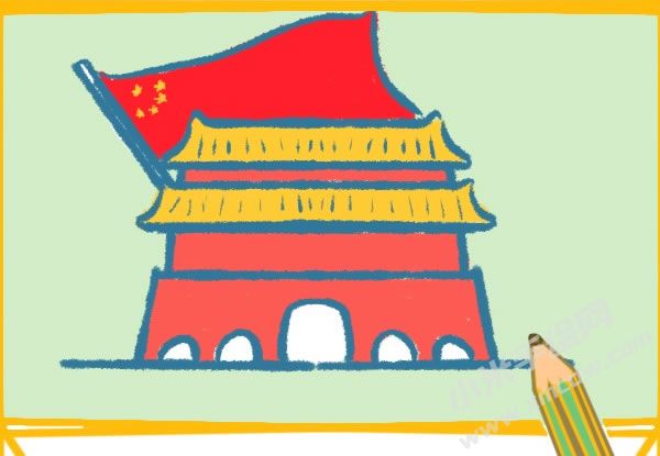 天安門簡筆畫圖片02.jpg