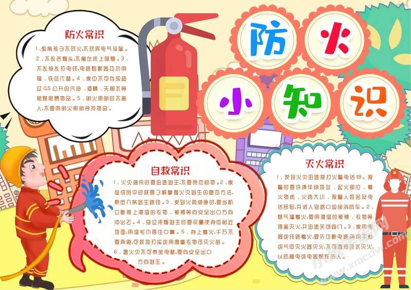 防火小知識手抄報模板有字版.jpg