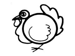 火雞兒童簡(jiǎn)筆畫(huà)步驟圖示
