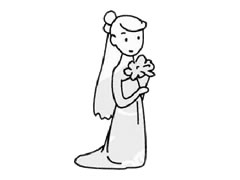新娘幼兒簡(jiǎn)筆畫步驟圖示