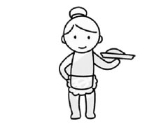 女服務(wù)員幼兒簡筆畫步驟圖示