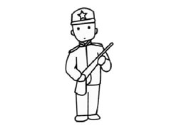解放軍幼兒簡筆畫步驟圖示