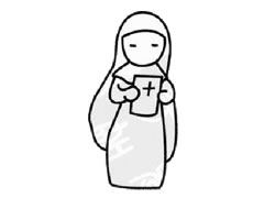 修女幼兒簡筆畫步驟圖示