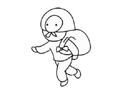 小偷幼兒簡(jiǎn)筆畫(huà)步驟圖示