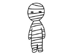 木乃伊幼兒簡(jiǎn)筆畫(huà)步驟圖示