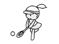 網(wǎng)球選手幼兒簡(jiǎn)筆畫(huà)步驟圖示