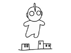 奧特曼幼兒簡(jiǎn)筆畫(huà)步驟圖示