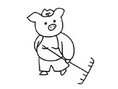 豬八戒兒童簡(jiǎn)筆畫(huà)步驟圖示