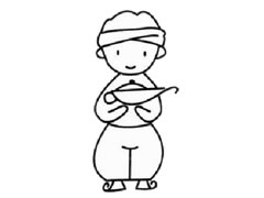 阿拉丁兒童簡(jiǎn)筆畫(huà)步驟圖示