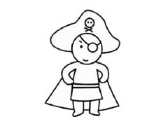 海盜幼兒簡(jiǎn)筆畫(huà)步驟圖示