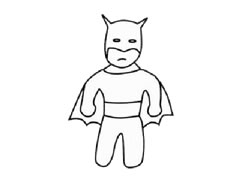 蝙蝠俠兒童簡(jiǎn)筆畫(huà)步驟圖示