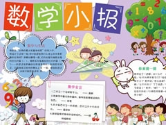 數(shù)學(xué)小報(bào)手抄報(bào)模板