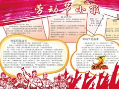 五一勞動節(jié)小報(bào)手抄報(bào)模板大全