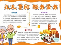 九九重陽敬老愛老手抄報模板