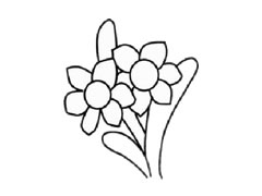 水仙花兒童簡(jiǎn)筆畫創(chuàng)作步驟圖示