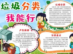 垃圾分類我能行手抄報(bào)模板
