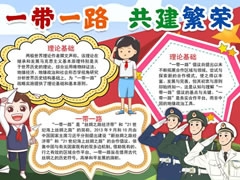 一帶一路共建繁榮手抄報模板