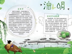 清明小報手抄報模板