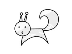 松鼠幼兒簡(jiǎn)筆畫(huà)步驟圖示