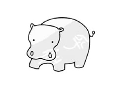 河馬幼兒簡(jiǎn)筆畫(huà)步驟圖示
